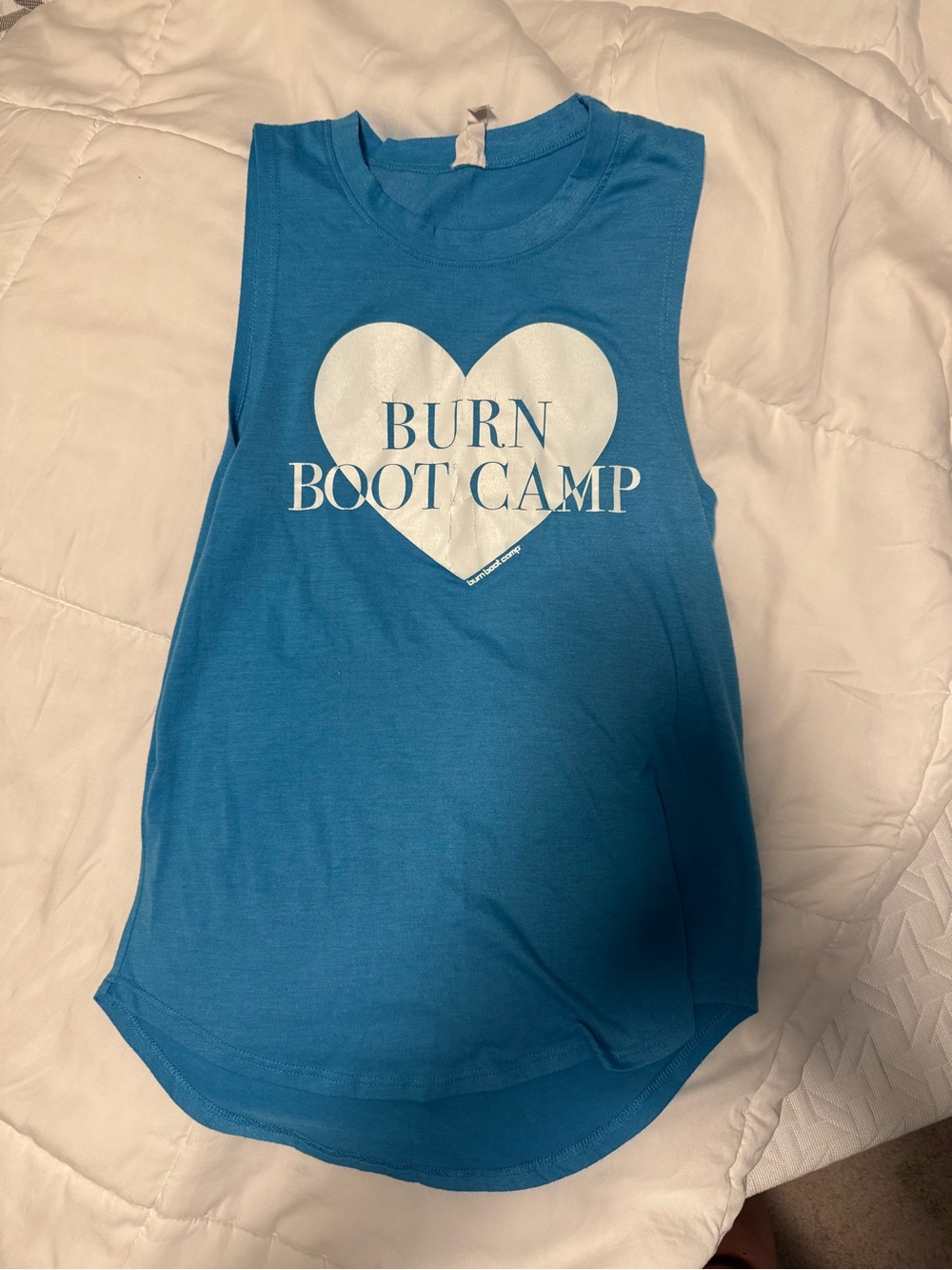 Burn Boot Camp blue tank